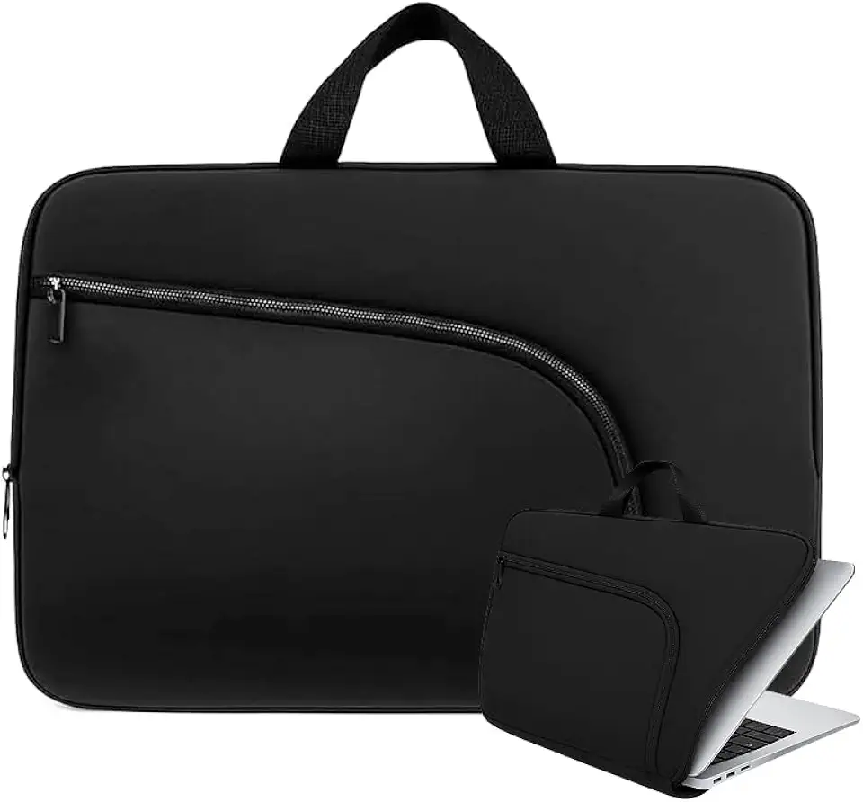 Capa Notebook 15.6 Polegadas Impermeável com Alça e Bolso Leve Reforçada Ideal para Viagem Trabalho e Faculdade Neoprene Premium