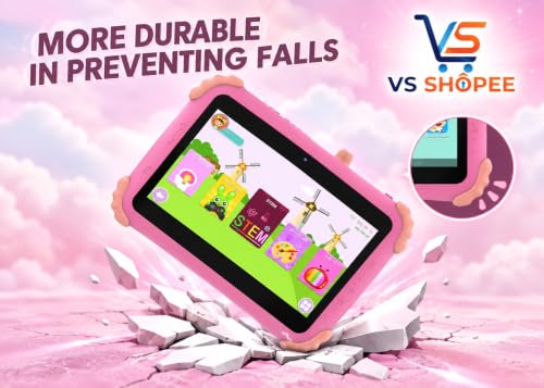 Image of VS SHOPEE 7 Inch Kids Tablet Android 12, 4GB RAM 32GB ROM