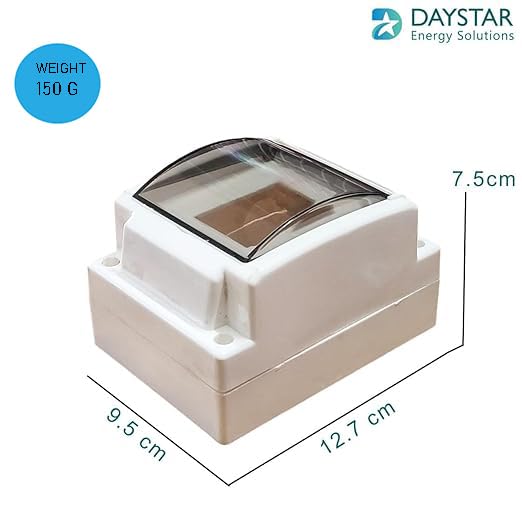 Daystar Solutions (4Way-SealX) Pvc MCB Box With Door Type Transparent Cover - Rated Heavy Quality - (4 Way MCB Box) 2
