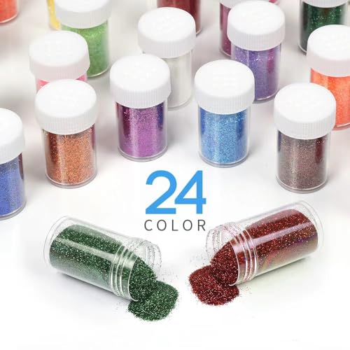 Teenitor TNT789 Fine Glitter For Crafts Set, 24 Jars Hair Glitter For Face And Body Glitter thumb #2
