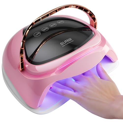 AJELU UV LED Nail Lamp, Nails Dryer for Gel Nail Polish, Fast Curing with Automatic Sensor 4 Timers and LCD Display Gift for Women and Girls