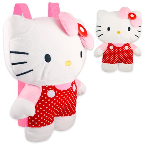 Hello Kitty Plush Backpack Set for Girls - Gift Bundle with Plushie, Temporary Tattoos & More2