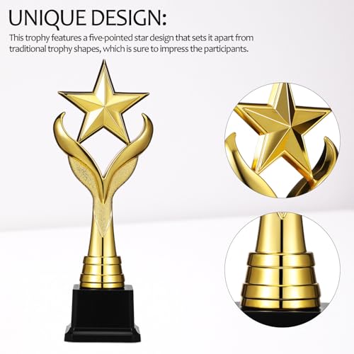 PRETYZOOM Estrela Troféu Prêmio Dourado Troféu Vencedor Troféu Troféu Decorativo Modelo Lembrancinha