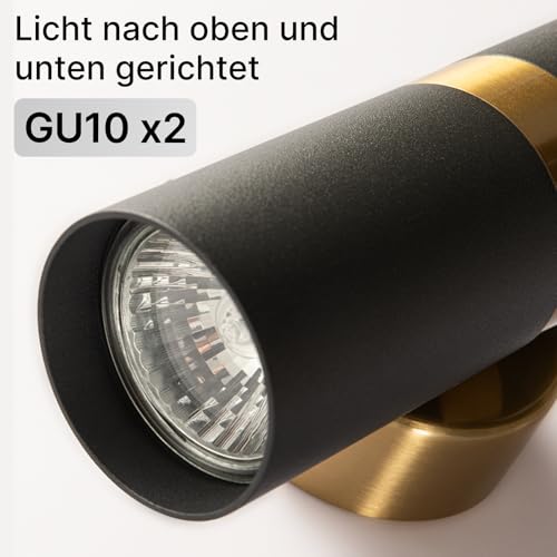 Lámpara de pared con enchufe para oficina, aplique interior negro sin obras 4