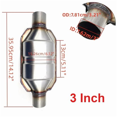 Catalizador de escape de alto flujo Euro 1 con 400 celdas para coche 3