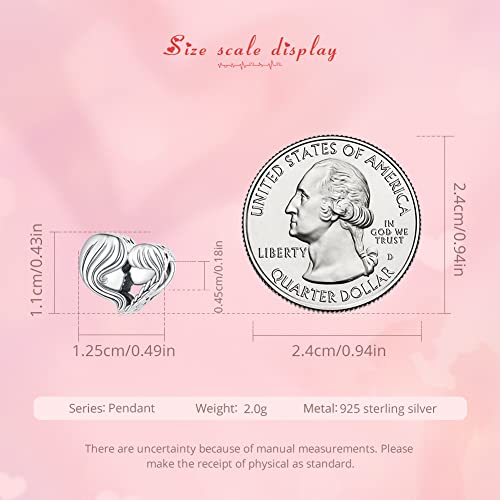 Voroco 925 Sterling Silver Love Heart Charm For Charm Bracelet, Christmas Mother'S Day Birthday Perfect Jewelry Gifts For Mom Grandma Daughter Friend Sister thumb #3