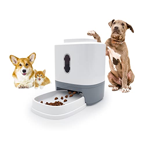 Automatic Pet Feeder, Cat Feeder Auto Dog Feeder for Small Medium Pets, Food Machine for Dogs, Non-Slip Puppy Food…