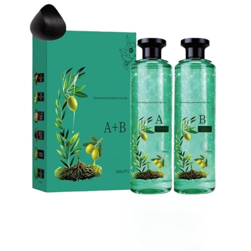 Coloration Capillaire,2 Pièces Huile Colorante à Couverture Longue Durée des Cheveux Blancs - Teinture pour Cheveux - Pour Femmes Hommes Adultes et Soins à Domicile