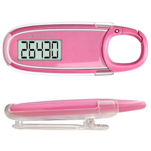 3D Pedometer for Walking with Removable Clip and Carabiner...
