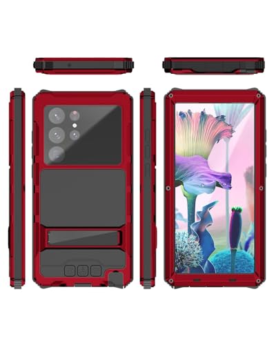 Coque Samsung S26 Ultra robuste pour la randonnée et le quotidien en rouge