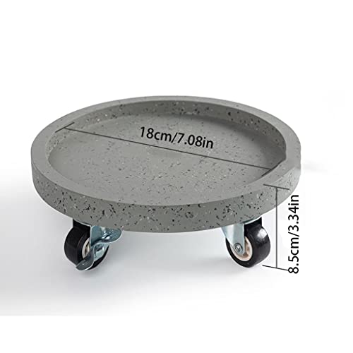 Support à bonsaï sur pied avec chariot rond à roulettes et bac à eau - 5