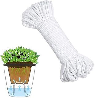 82 Feet Self Watering Wick Cord Otton Watering Rope Hydroponic Rope for Indoor Outdoor Potted Plant Self-watering Planter Pots DIY Automatic Watering Device System