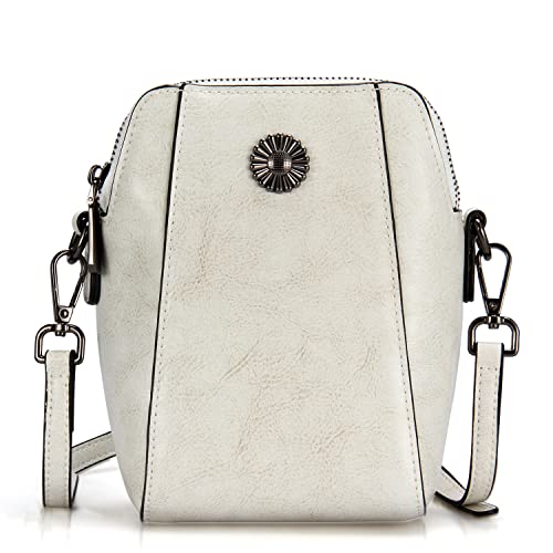 Image of Genuine Leather Small Crossbody Bags for Women | Lightweight Shoulder Purse, Designer Handbag with Adjustable Strap, Casual Travel Everyday Bag