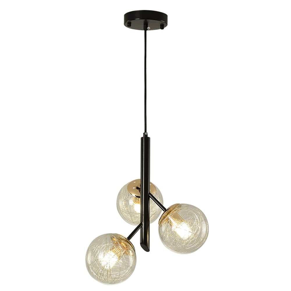 Luminaire Suspendu Salon Cuisine Salle à Manger Noir E26