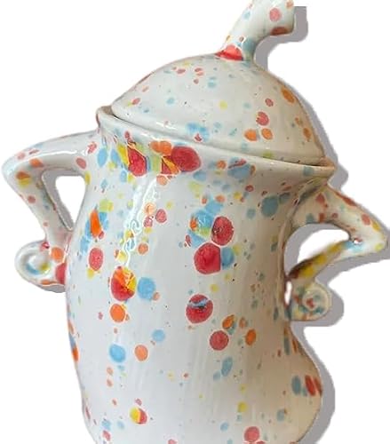 FBITE Canister with Attitude, Fun Cookie Jar Candy Dish, Ceramic Decorative Canister Storage Home Decor, Rustic Farmhouse Decor for Kitchen, Give Your Kitchen Personality (Multi)