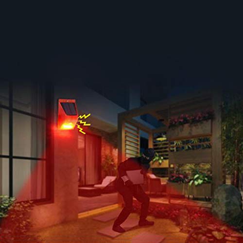 gazechimp Detector De Luz De Alarme Solar, Sensor De Movimento Infravermelho, Lâmpadas De Segurança