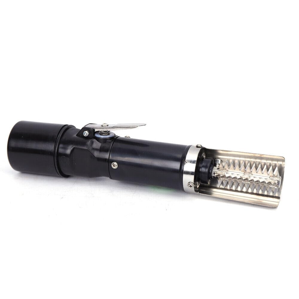 Descamador de pescado eléctrico, hoja automática de 6 caras, negro de acero inoxidable, resistente al agua, 120 W, 100-240 V CA, 50/60 Hz