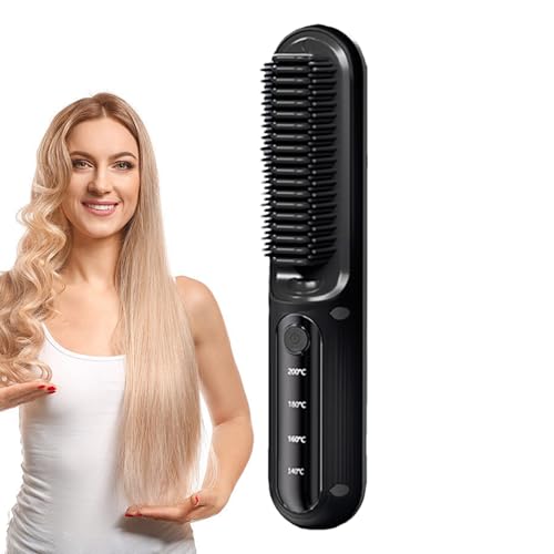 Alisador De Pelo Sin Cable | Peine Estilizador Con Control De Frizz | Alisador De Pelo Portátil De Viaje | Para Salón, Hogar, Viaje, Hotel, Peluquería, Peluquero Y Alisador De Pelo Sin Cable | Peine Estilizador Con Control De Frizz | Alisador De Pelo Portátil De Viaje | Para Salón, Hogar, Viaje, Hotel, Peluquería, Peluquero Y