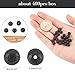 NBEADS About 400 Pcs 6mm Natural Lava Beads, Black Rock Gemstone Round Loose Beads Stone for Jewelry Bracelet Necklace Making