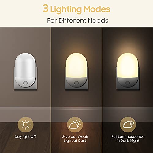 Luce Notturna Bambini, Luce Notturna LED Plug-and-Play Automatica Con Sensore Crepuscolare, Luce Notturna da Presa per bambini per Cameretta, Soggiorno, Garage, Bagno, Corridoio, Bianco Caldo - Image 4