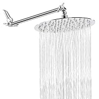 Jimdoayo 8-Inch Fixed Rain Shower Head - Ultra-Thin High-Pressure Stainless Steel Chrome, For Luxurious Home Or Hotel Bathroom Experience - View #9