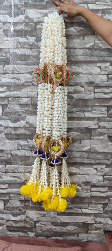Sellplus Handgemachte Wand Tür Gajra mit Papagei Schnur mit goldenen Perlen Hängende Torans Girlande für Dekoration