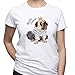 Pug Dog My Little Princess Camiseta para Mujer Blanco XXL