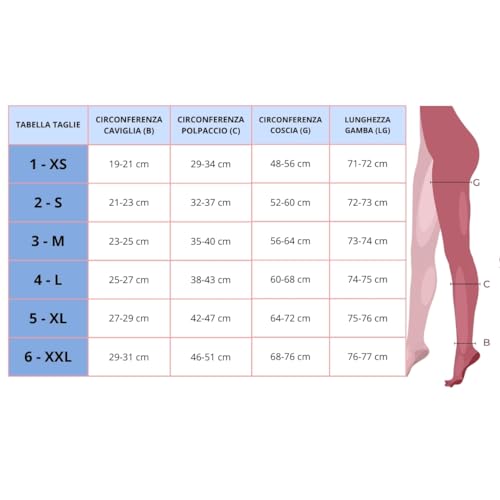Segreta 00053 (Bianco, L) Calze Antitrombo Donna E Uomo Post Operatoria, Autoreggenti Anti Embolo Con Punta Ispezionabile, Per Degenza, Antiembolismo, Compressione Graduata 18-23 Mmhg - 2
