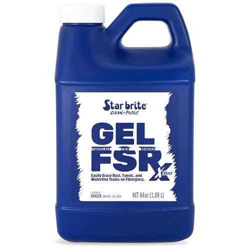 STAR BRITE GEL FSR Xtreme Fiberglass Stain Remover Removes Rust Tannic & Waterline Stains No Sanding Required