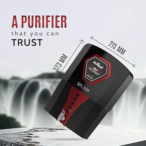 Image of Blueshell RO Water Purifier for Home|Splash Maroon | RO+UV+TDS| 9 Ltrs | Suitable For Borewell, Tank Water