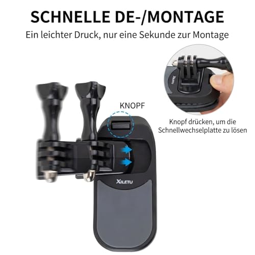 Soporte magnético para cámara de acción con anclaje rápido de pecho para DJI Osmo e Insta360 4