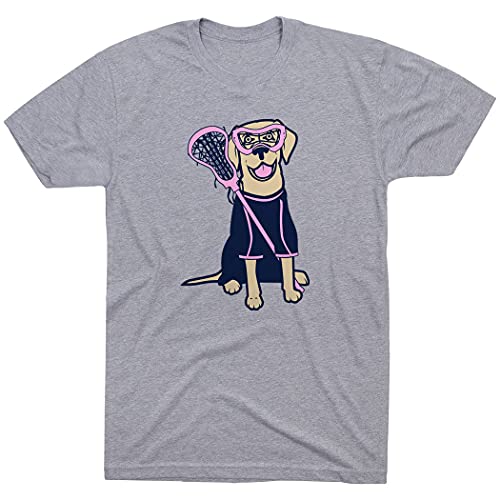 Girls Lacrosse Lily The Lacrosse Dog Short Sleeve T-Shirt | Girls Lacrosse Tee | Youth and Adult Sizes