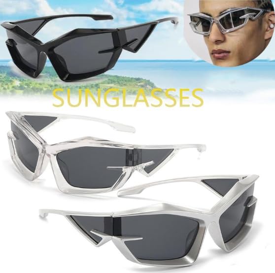 Image of Roshfort Sports Non Polorized Sunglasses UV Protection Sunglass for Men & Women Cycling Running Driving Fishing Multi Shade Glasses ITALIC (Size -Medium)