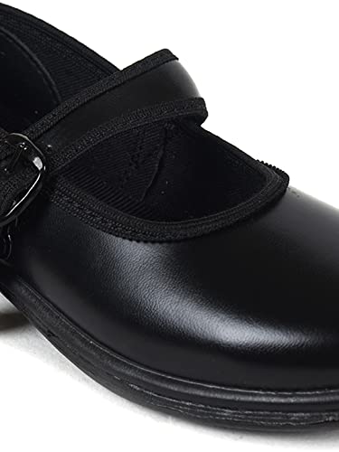 Image of AJANTA School Shoes for Girls | Lightweight & Washable | Adjustable Hook & Loop | Cushion Insole for Comfort | Slip Resistance for Firm Grip