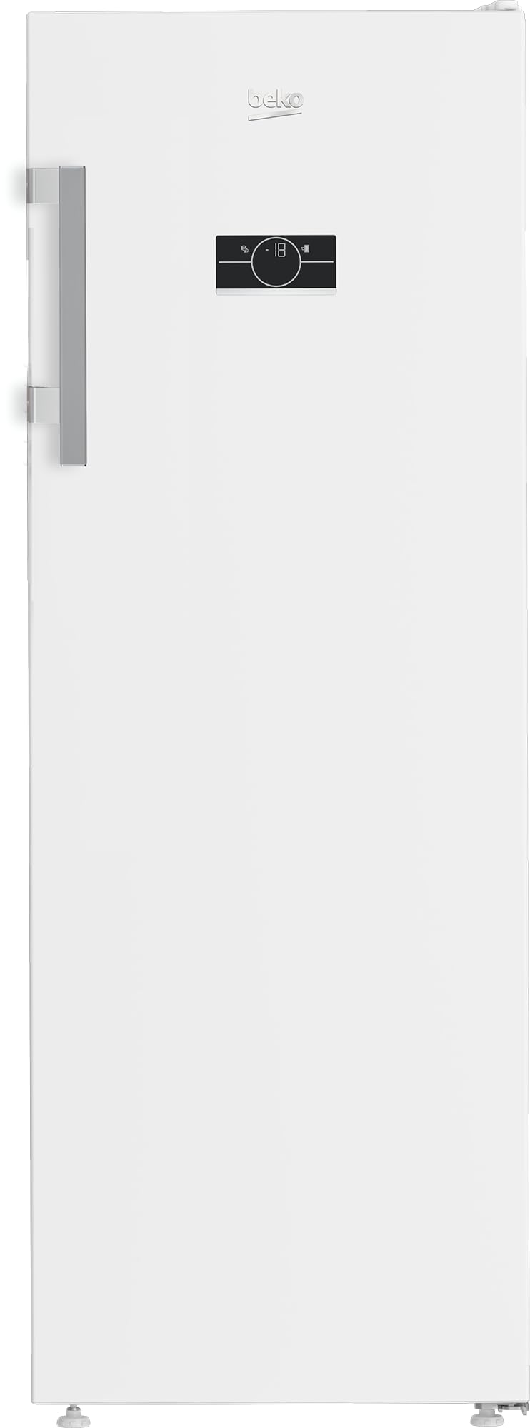 Beko B5RFNE295W Gefrierschrank freistehend, 260 l Gesamtrauminhalt, 170,5 cm Höhe, No Frost, SmoothFit, 5 Gefrierschubladen + 2 Gefrierfächer, für unbeheizte Räume geeignet, leise 38 dB, Weiß