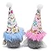 Attiigny 2PCS Birthday Party Decor Gnomes Plush,Handmade Happy Birthday Scandinavian Tomte Elf Doll,Collections Kitchen Tiered Tray Decorations Dwarf Santa Gifts for Family,Friends