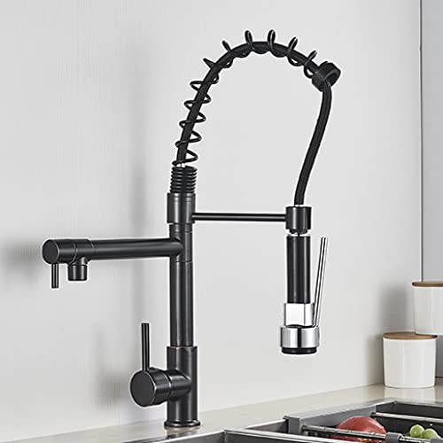 Robinet mélangeur d'eau chaude et froide en bronze huilé pour douche et bain
