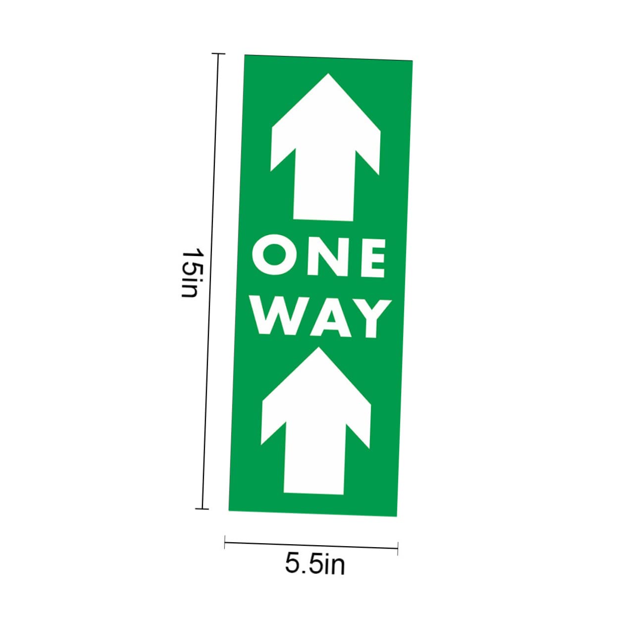 Angoily 5 Pcs Arrow Floor Stickers Social Distance Decals One Way Directional Markers for Smooth Surfaces Easy Peel Stick for Floor Door Wall Use