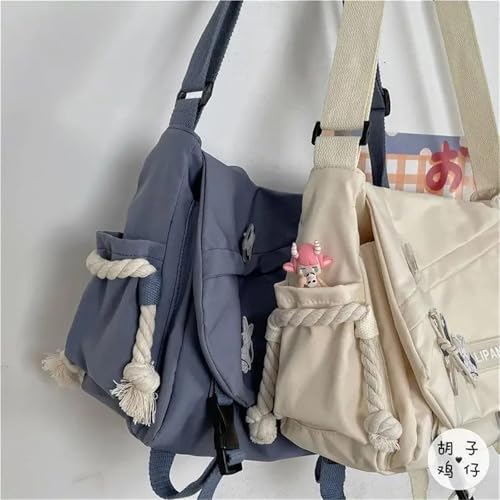 Women's Nylon Handheld One Shoulder Versatile Large Capacity Crossbody Bag Retro Work Travel Postman Bag3