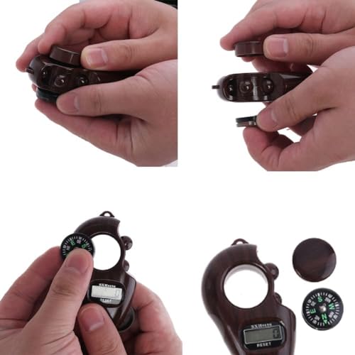 Image of Mantra Jaap Digital Tally Counter with Compass Machine 2pcs Set-1 Multi-Color | Unique Design, Portable Hand Counting, Digital Jap Mala Combo
