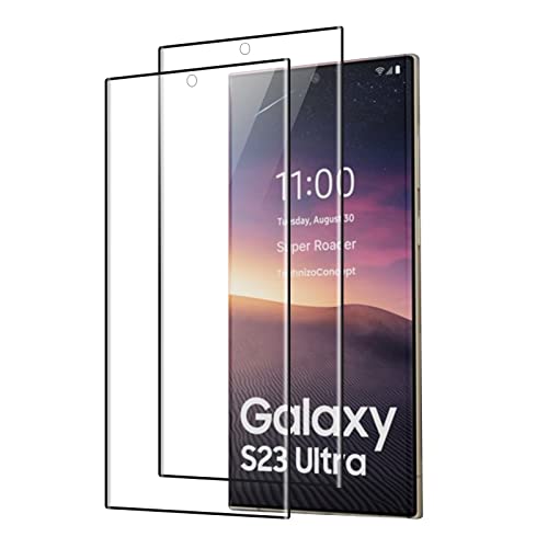 NUCNOK 2 Pièces Verre Trempé pour Samsung Galaxy S23 Ultra 5G,3D Couverture Complète Protection écran pour Samsung Galaxy S23 Ultra 5G [9H Dureté] [Anti-Rayures] Cover