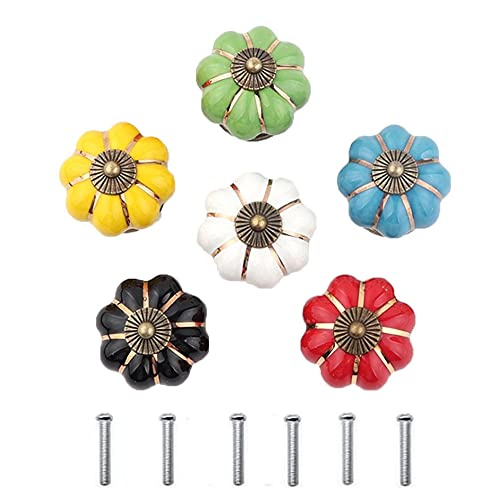 Pomello Ceramica, 6 Pezzi Maniglie Ceramica