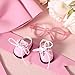 Mikovivi 17cm Doll Shoes & Glasses Set, Doll Sneakers Accessories Kit with Mini Shoes & Eyewear Fashion Toy Figure Shows Outfit Clothes Accessories (Pink, Style 3)