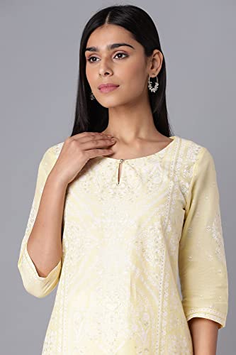 Image of W for Woman Women's Cotton Straight Fit Straight Kurta