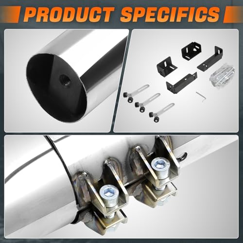 Estribos laterales acero inoxidable 3 in compatible Chevy GMC miniatura 5