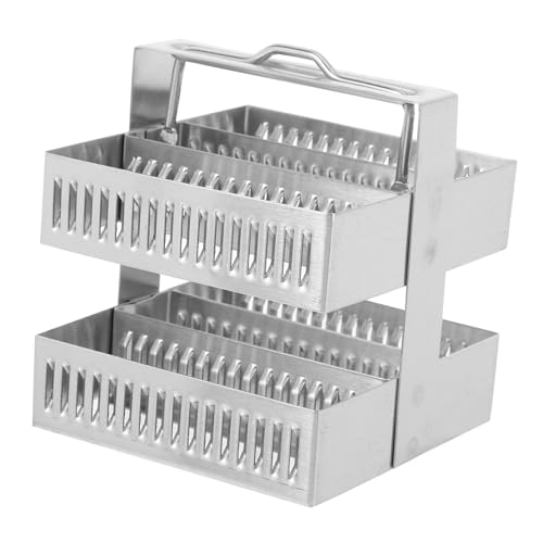 STOBAZA Lab Microscope Slides Storage Rack Versatile Staining Rack for Experiments Compact Portable