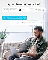 SwitchBot Wlan Wetterstation Funk mit Außensensor, Matter Hygrometer Thermometer Innen, Temperatursensor mit IP65 Außenthermometer und Matter Hub, Kompatibel mit Alexa, Apple Home, Google Home – Ansicht 7
