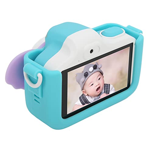 ciciglow Kinder Selfie Digitalkamera, 3 Zoll IPS Touchscreen Kindervideokamera WiFi Synchronübertragung Tragbare…