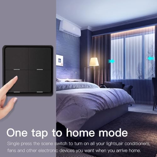 Interrupteur de scène intelligent pour automations de maison connectée Zigbee Tuya