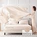 MUXHOMO 7 Pieces Queen Comforter Set, Seersucker Bed in a Bag Queen Size, All Season Luxury Bedding Set with Comforter, Flat Sheet, Fitted Sheet, Pillowcases & Shams, Beige